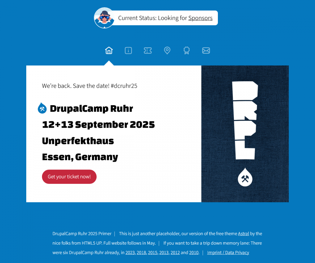 Startseite des Drupal Primer