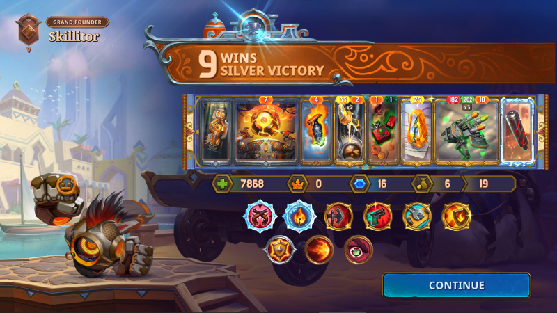 Screenshot: The Bazaar: 9 wins, silver victory with Dooley