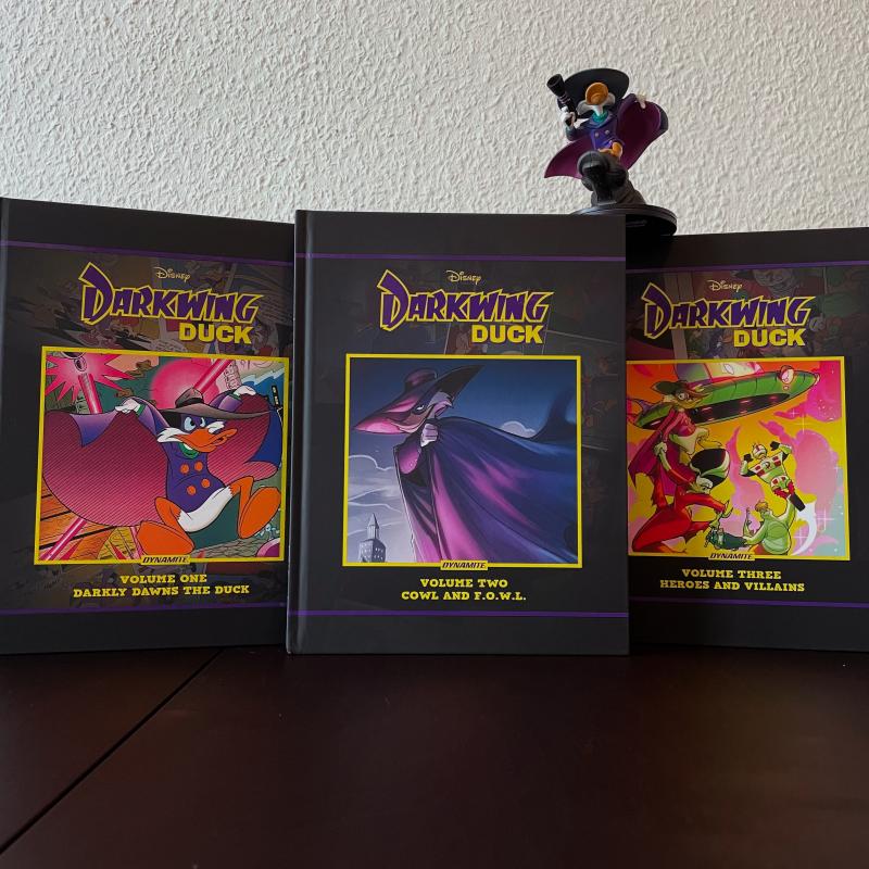 Three Omnibus Sized Darkwing Duck Hardcover graphic novel volumes
