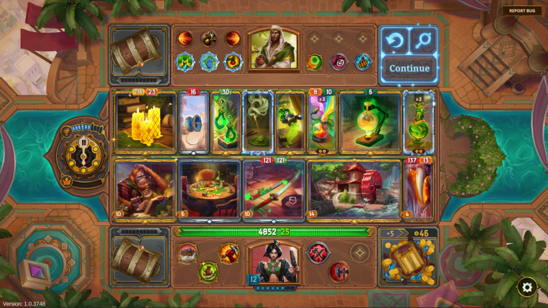 Screenshot: Last encounter and loss with another Orange Julian build that did not work out