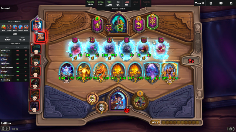 Hearthstone Battlegrounds: Overpowered Elementals build. Two Nomi Stickers give Elementals +6/+6 for every Elemental played,
