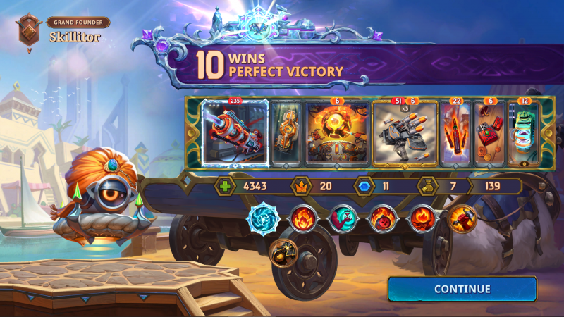 The Bazaar: 10 Wins, Perfect Victory, with a Dooley Plasma-Rifle-Burn Build