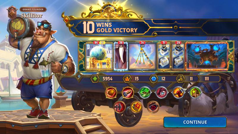 The Bazaar: 10 Wins, Gold Victory, with a Pyg Weapons Build