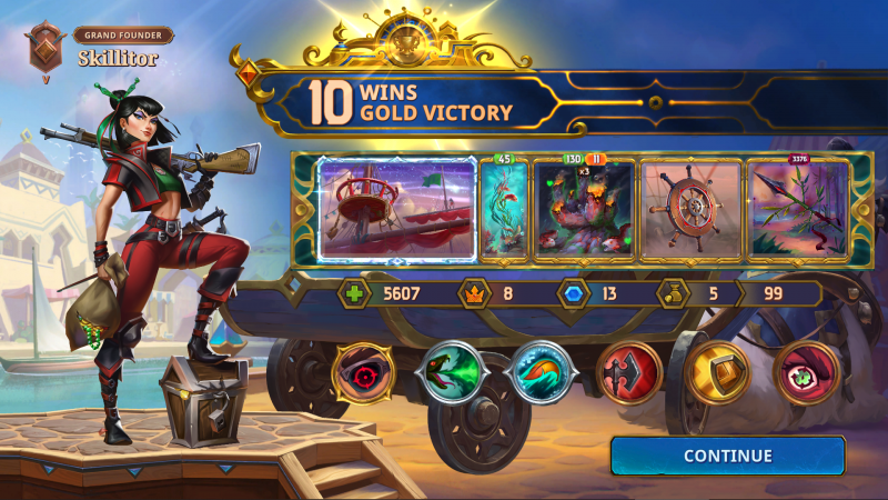 The Bazaar: 10 Wins, Gold Victory, with Vanessa and an Obsidian Langxian Build