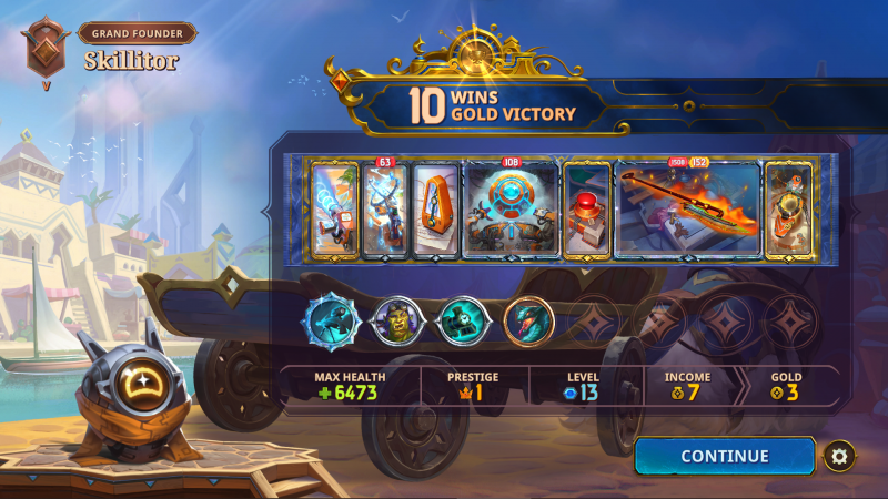 The Bazaar: 10 Wins, Gold Victory, with Dooley and a (Fiery) Junkyard Lance build