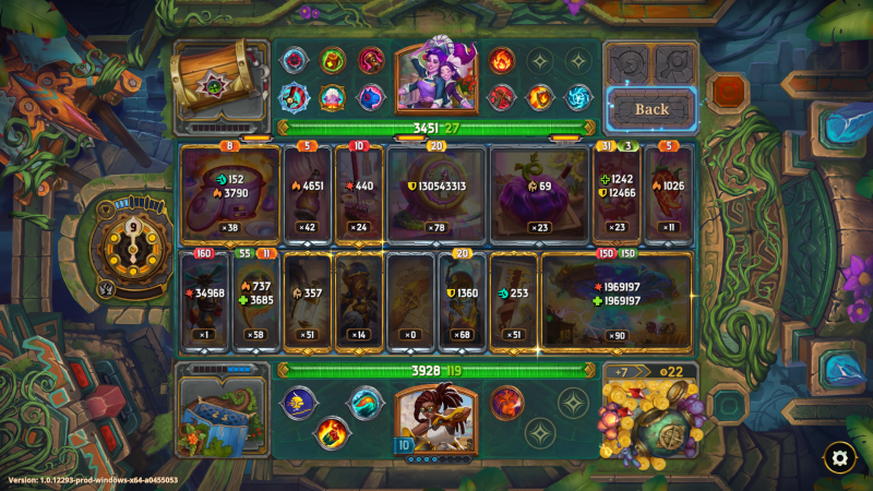 The Bazaar: Screenshot with numbers after the final encounter, that I lost